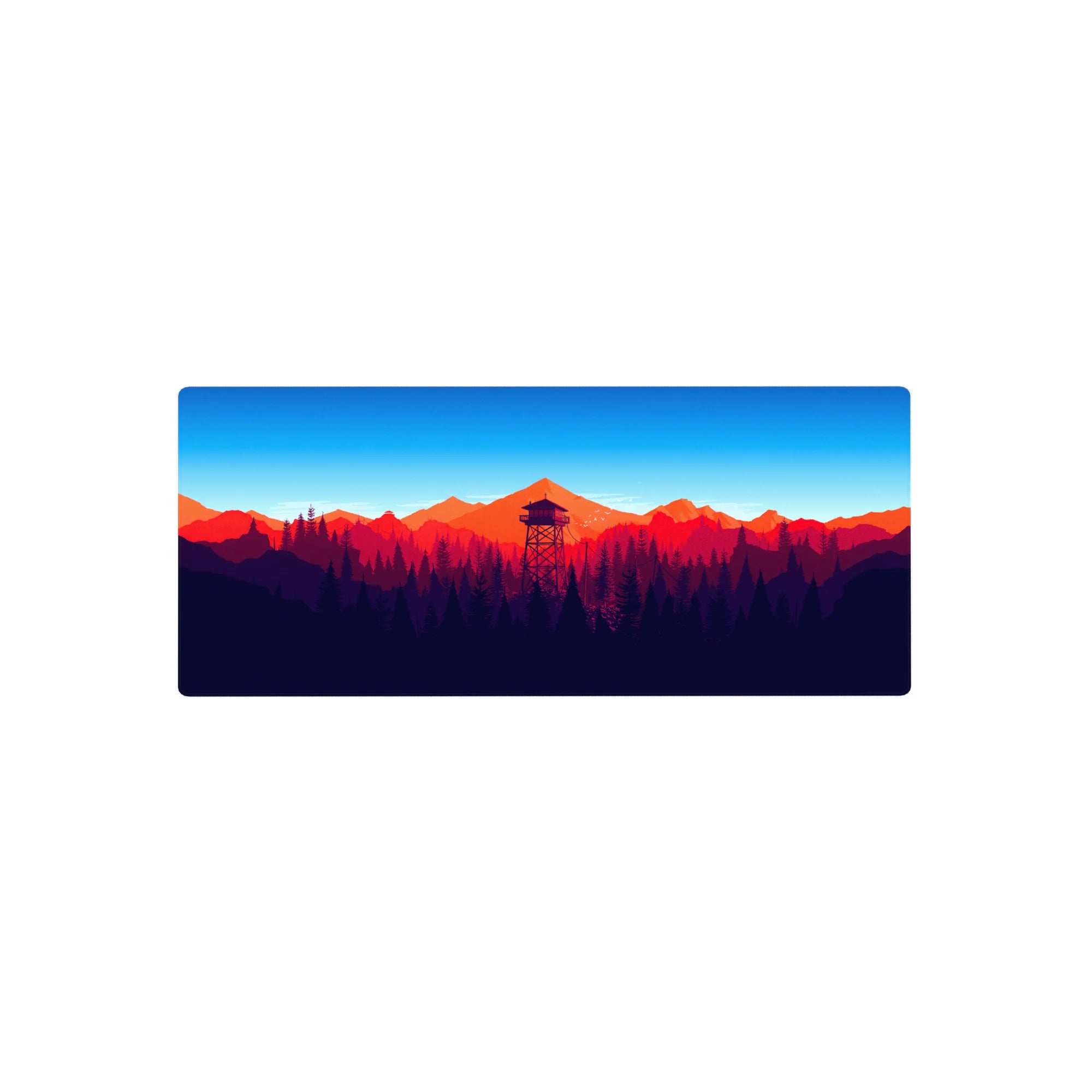 Vector Landscapes Deskmat | Mousepad | Deskpad - Twilight Peaks