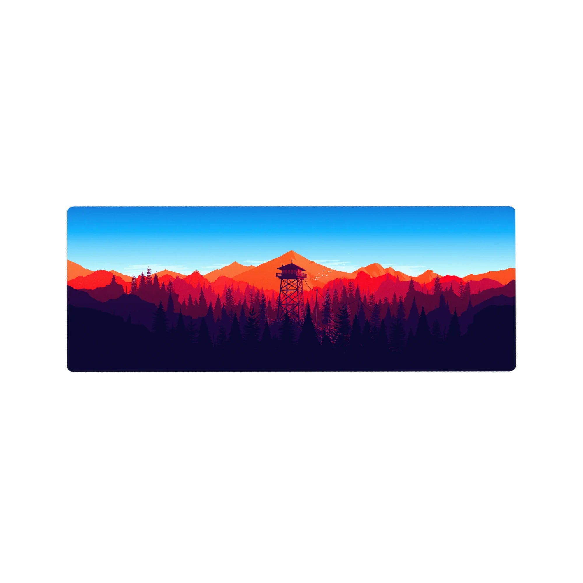 Vector Landscapes Deskmat | Mousepad | Deskpad - Twilight Peaks