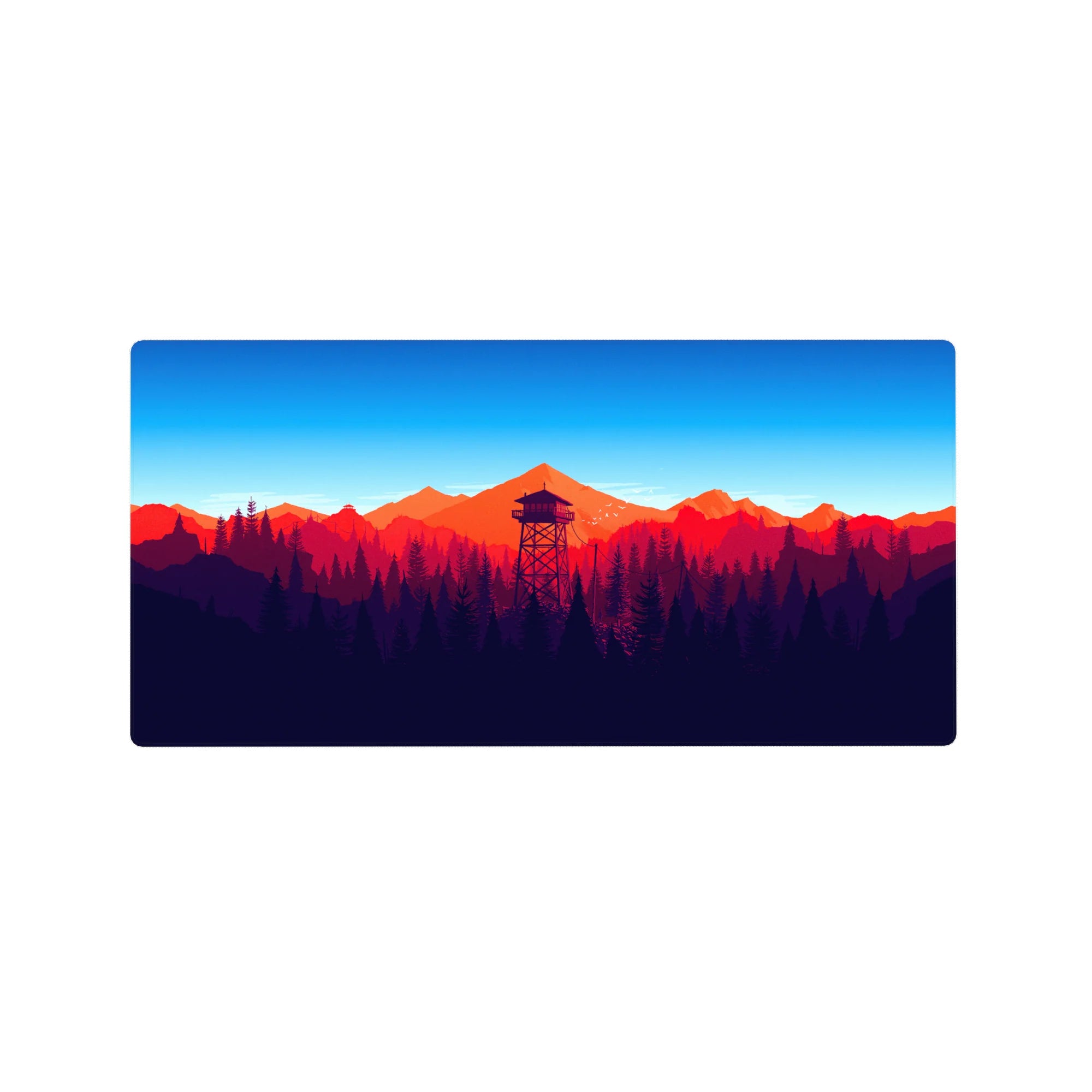 Vector Landscapes Deskmat | Mousepad | Deskpad - Twilight Peaks