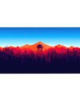 Vector Landscapes Deskmat | Mousepad | Deskpad - Twilight Peaks