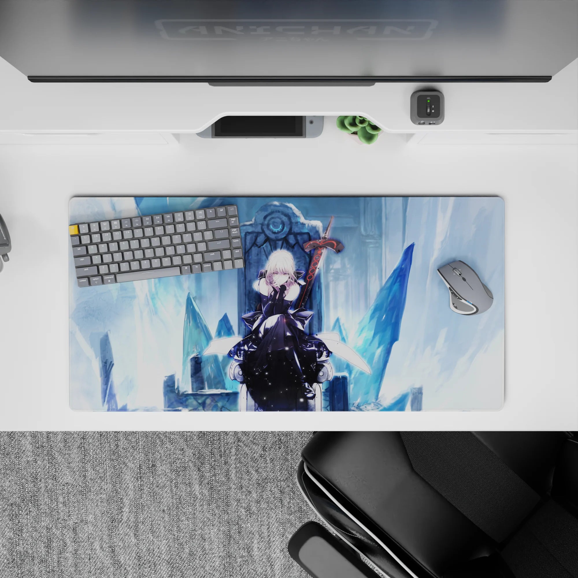 Fate Grand Order Deskmat | Mousepad | Deskpad - Saber Alter’s Frozen Throne - AniChan