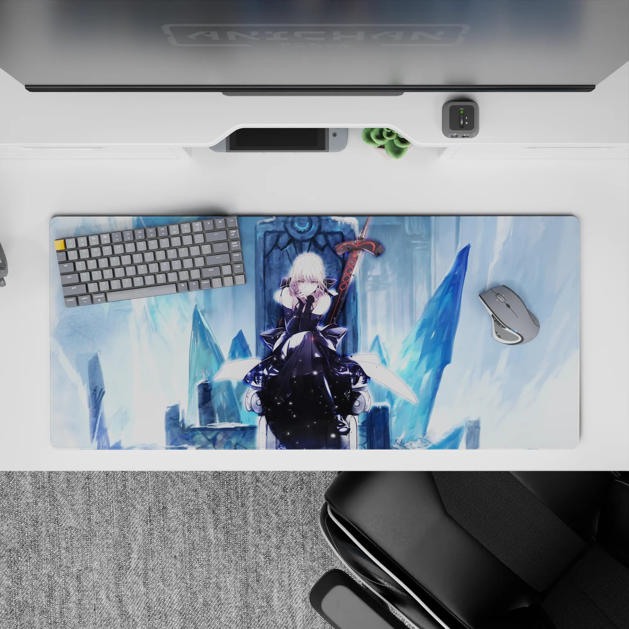 Fate Grand Order Deskmat | Mousepad | Deskpad - Saber Alter’s Frozen Throne - AniChan