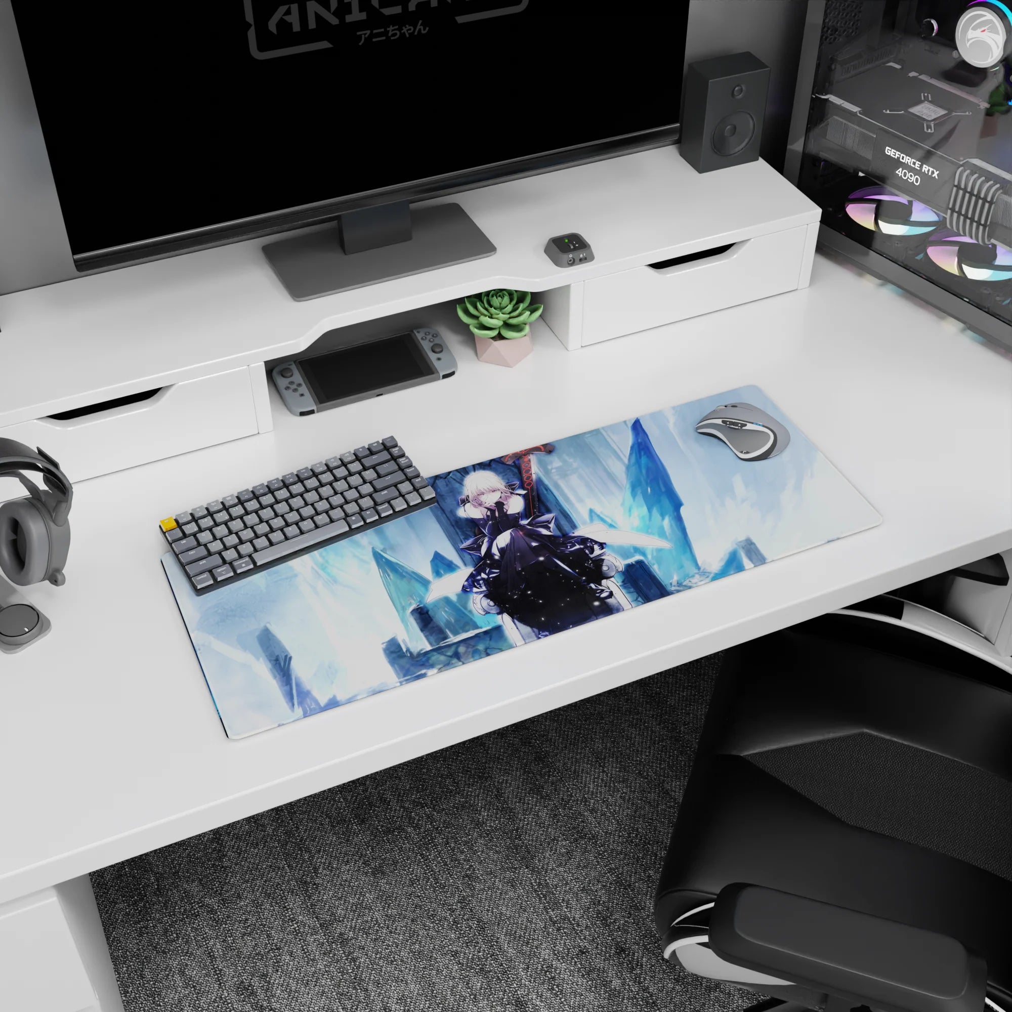 Fate Grand Order Deskmat | Mousepad | Deskpad - Saber Alter’s Frozen Throne - AniChan