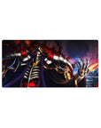 Ainz Ooal Gown anime mouse pad, 32x16 inches, featuring flames and shadows, perfect for enhancing your gaming setup.