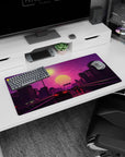 Retrowave - Vaporwave Deskmat | Mousepad | Deskpad - Sunset Drive Rush - AniChan