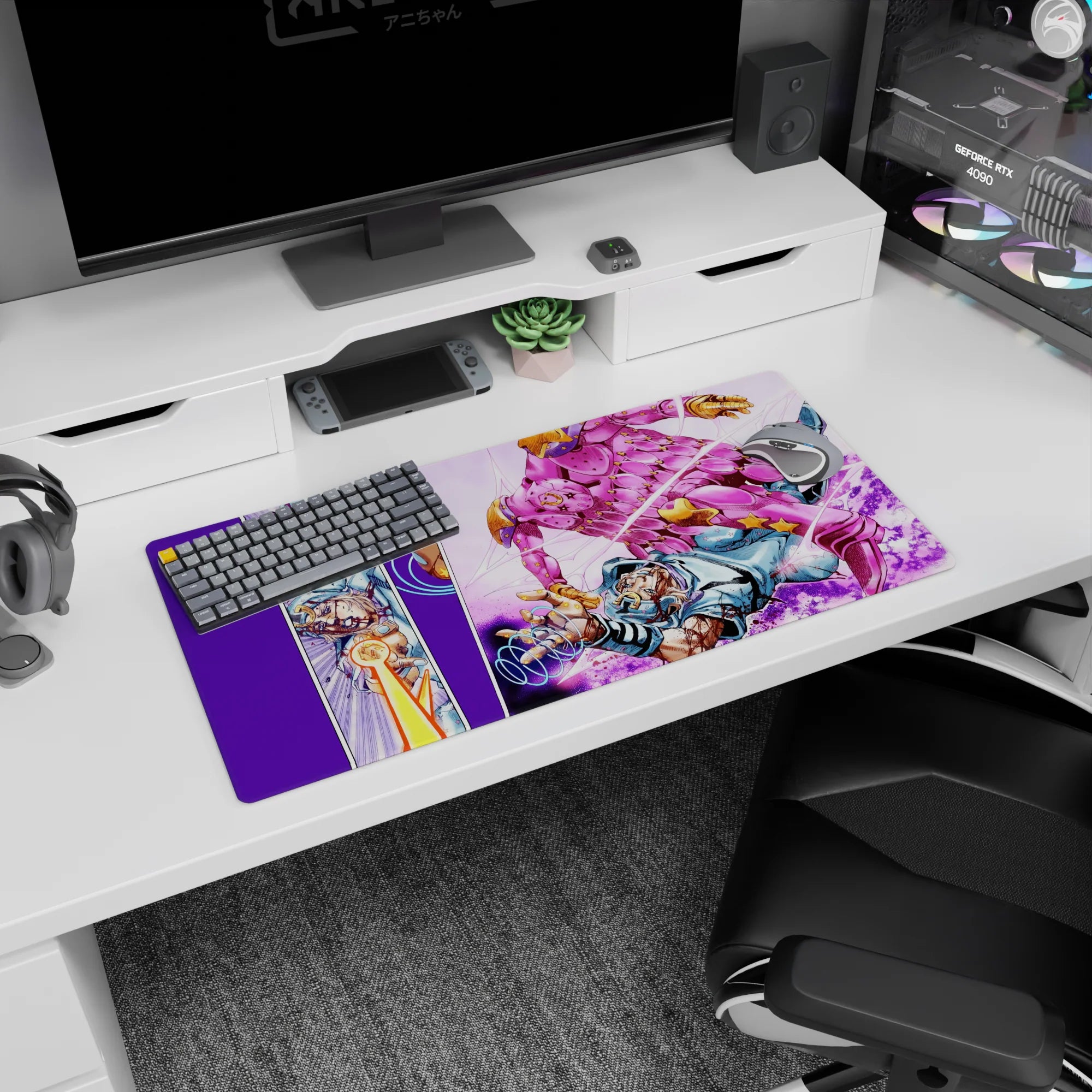 JoJo Deskmat | Mousepad | Deskpad - Golden Battle Clash - AniChan