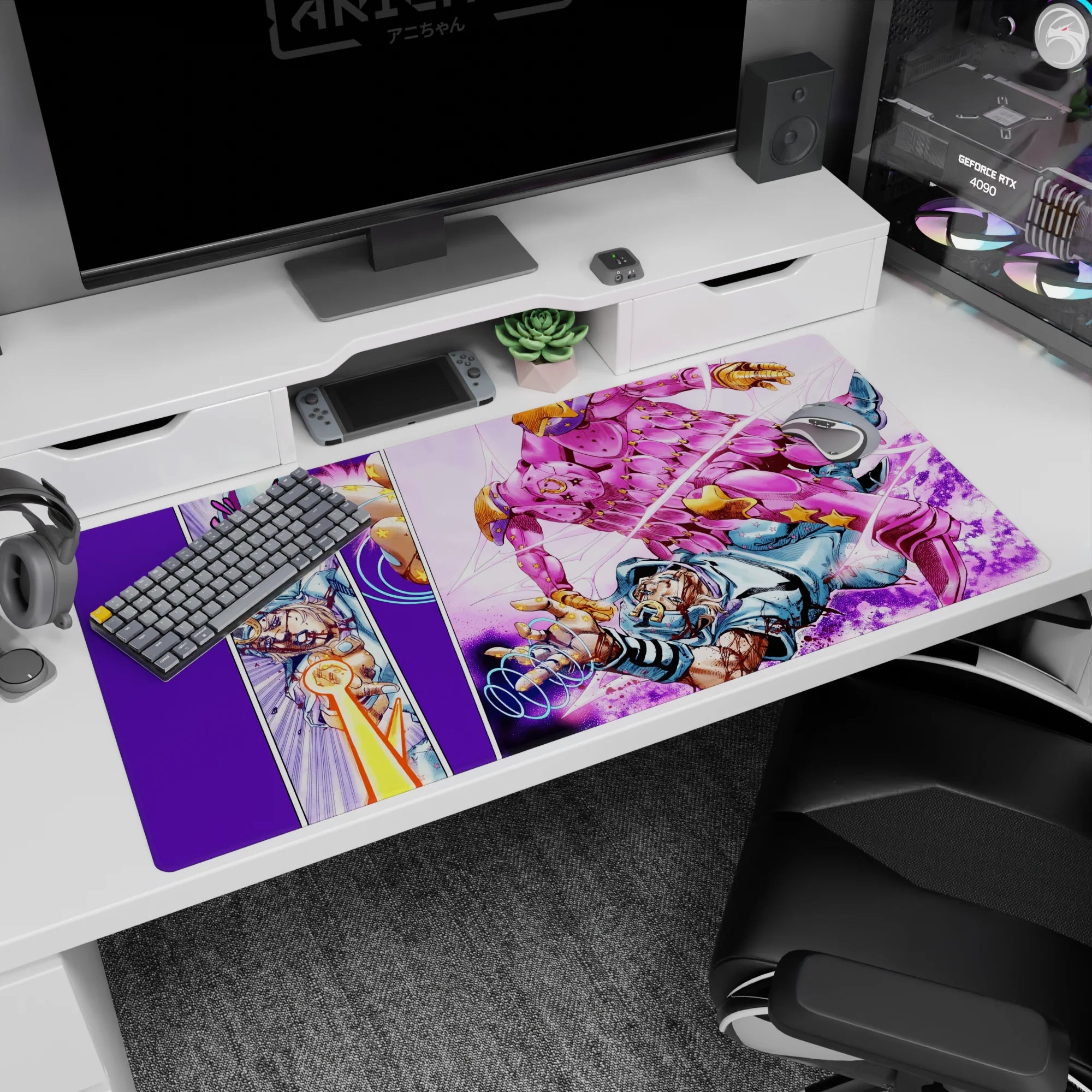 JoJo Deskmat | Mousepad | Deskpad - Golden Battle Clash - AniChan