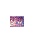 14x10 inches classic anime girl mouse pad with frilly dresses, ribbons, roses, pearls and drifting petals sky.