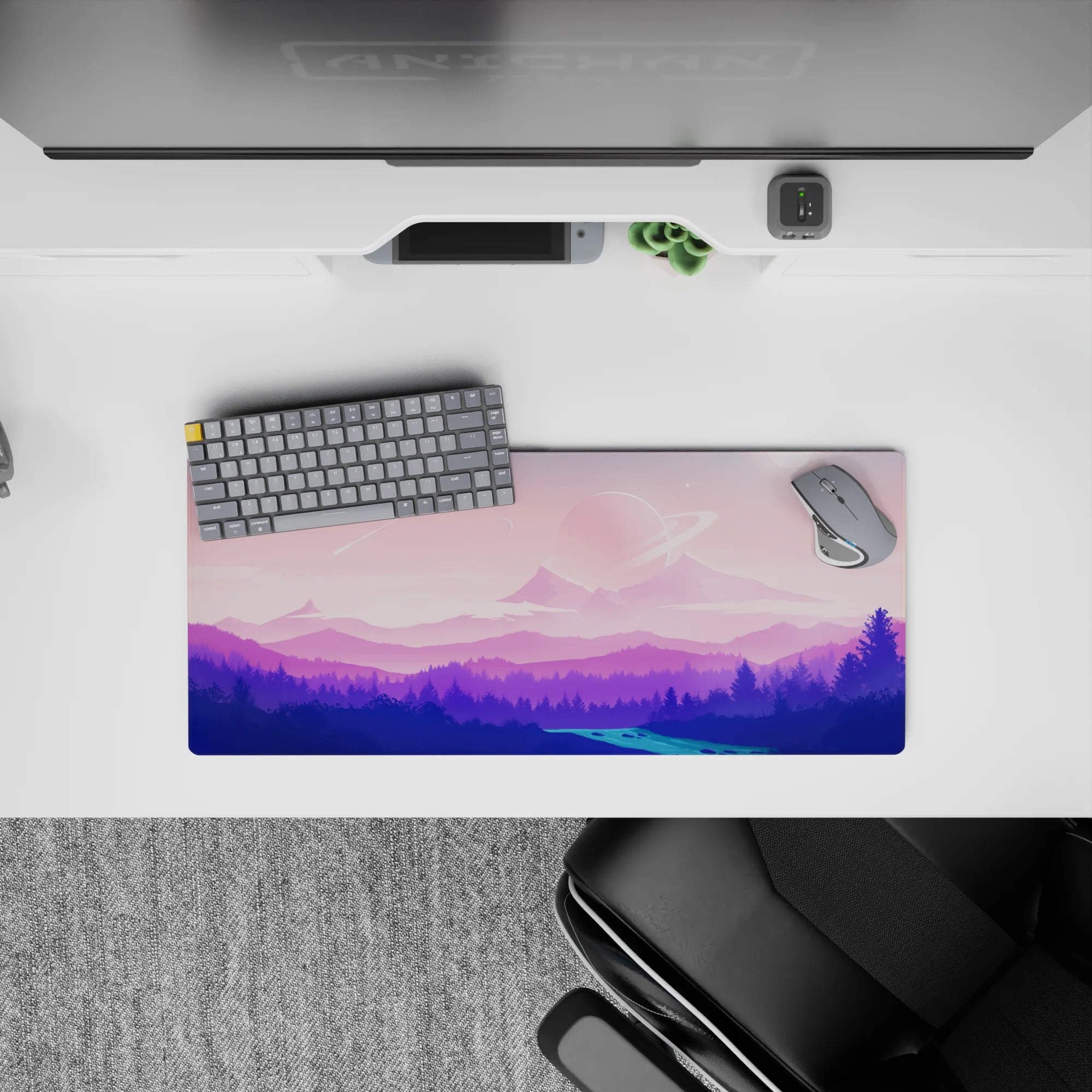 Vector Landscapes Deskmat | Mousepad | Deskpad - Cosmic Pastels