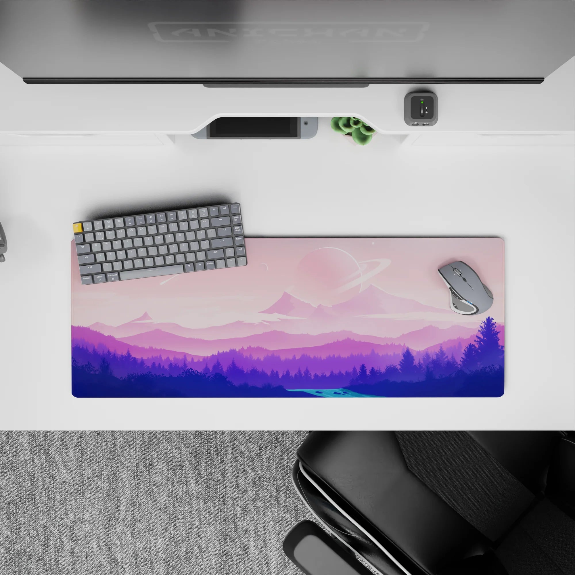 Vector Landscapes Deskmat | Mousepad | Deskpad - Cosmic Pastels