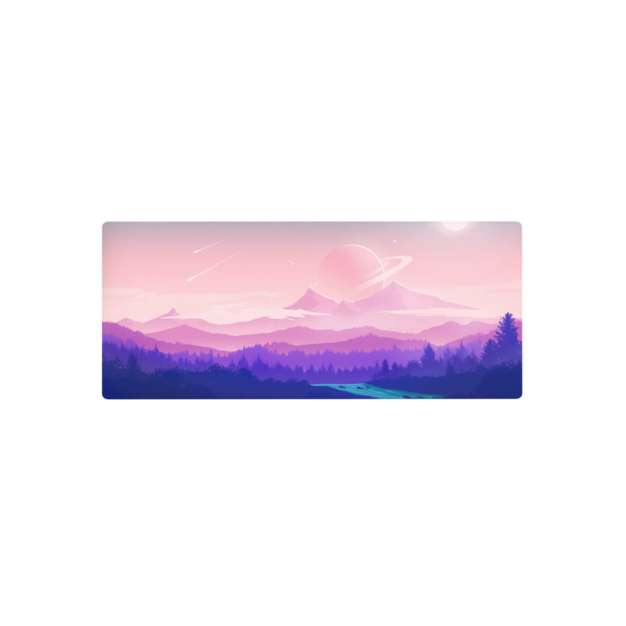 Vector Landscapes Deskmat | Mousepad | Deskpad - Cosmic Pastels