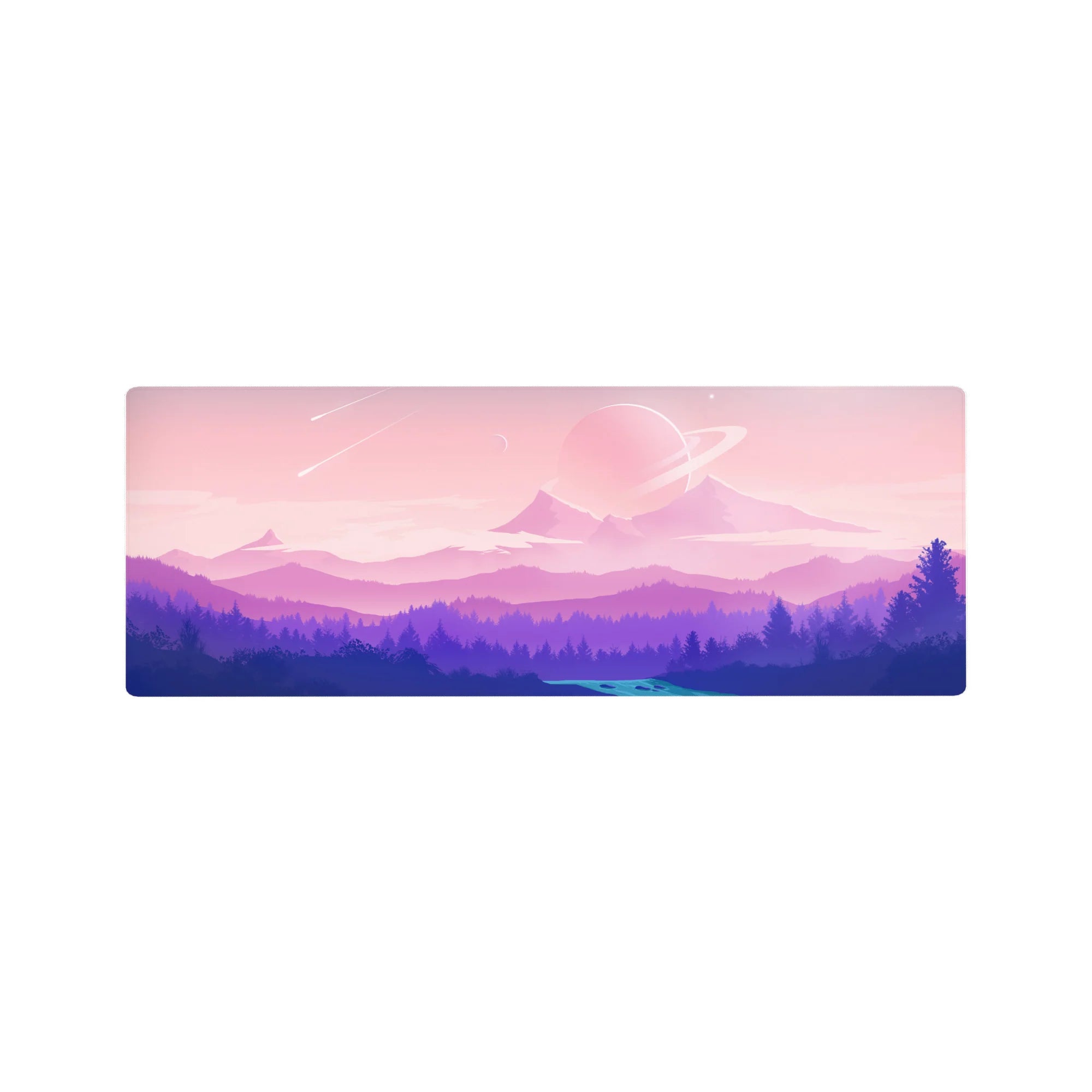 Vector Landscapes Deskmat | Mousepad | Deskpad - Cosmic Pastels