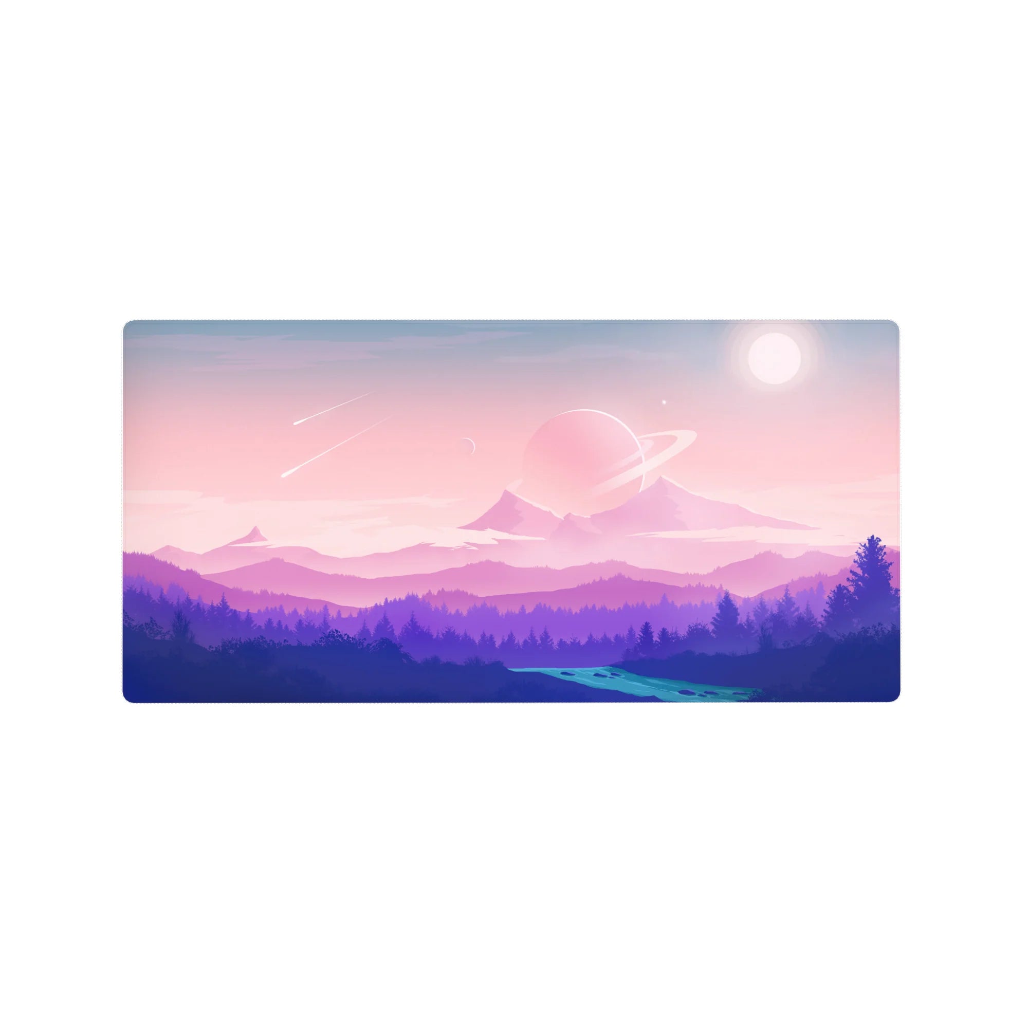 Vector Landscapes Deskmat | Mousepad | Deskpad - Cosmic Pastels