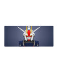 28x12 inches anime mouse pad with RX-78 style mecha close-up, premium sci-fi desk mat.