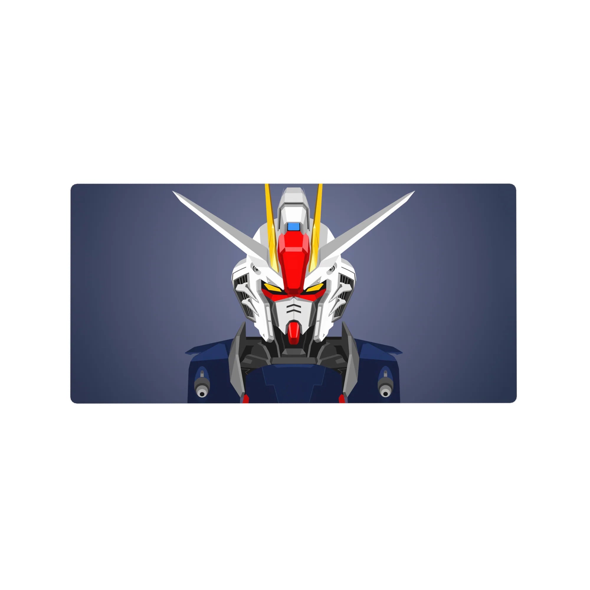 Premium anime mouse pad 32x16 inches with RX-78 style mecha close-up, crisp print and smooth tracking.