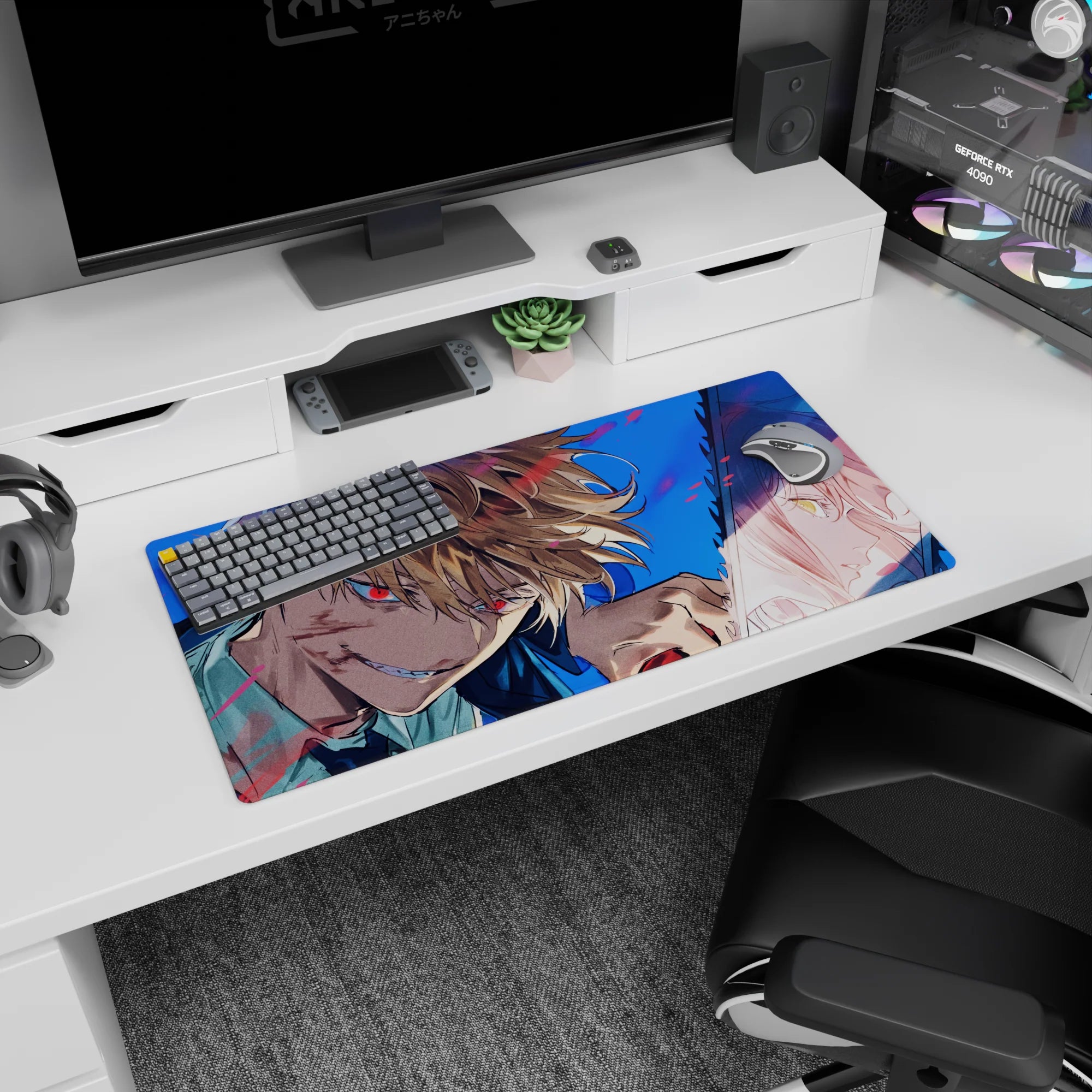 Chainsaw Man - Anime Mouse Pad and Desk Pad - Frenzy Reflection