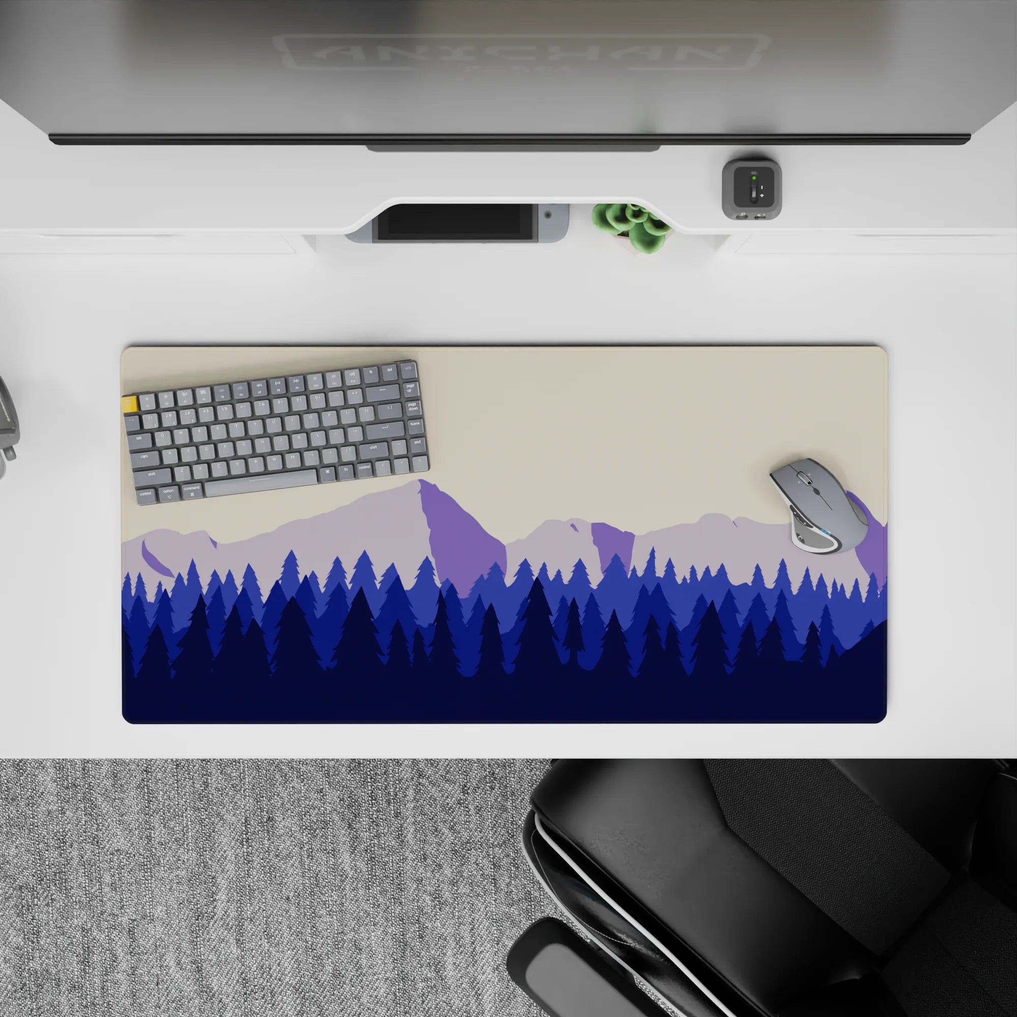 Vector Landscapes Deskmat | Mousepad | Deskpad - Mountain Layers