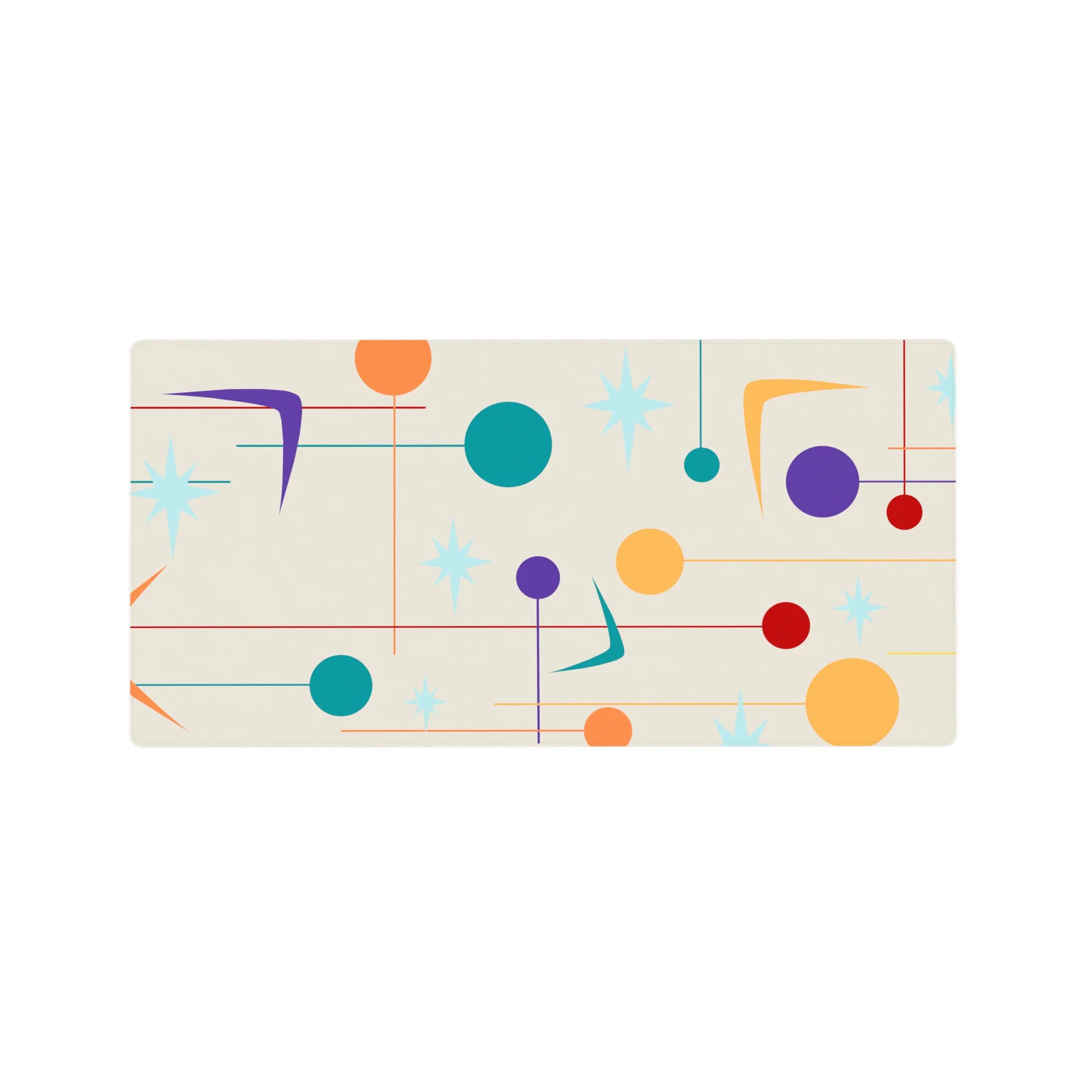 Geometry Abstract Deskmat | Mousepad | Deskpad - Retro Burst - AniChan