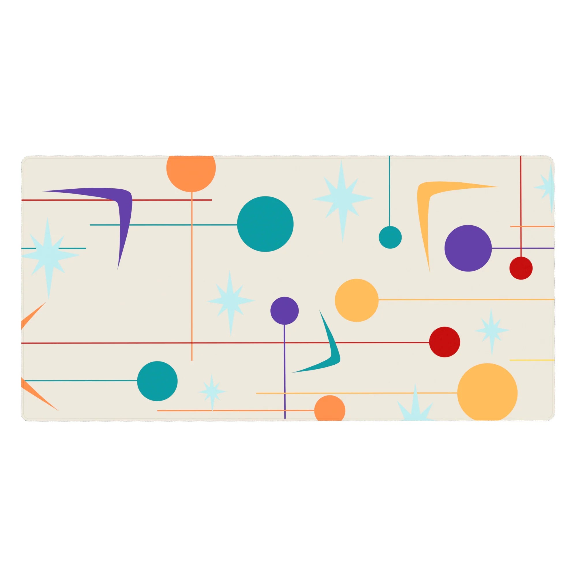 Geometry Abstract Deskmat | Mousepad | Deskpad - Retro Burst - AniChan