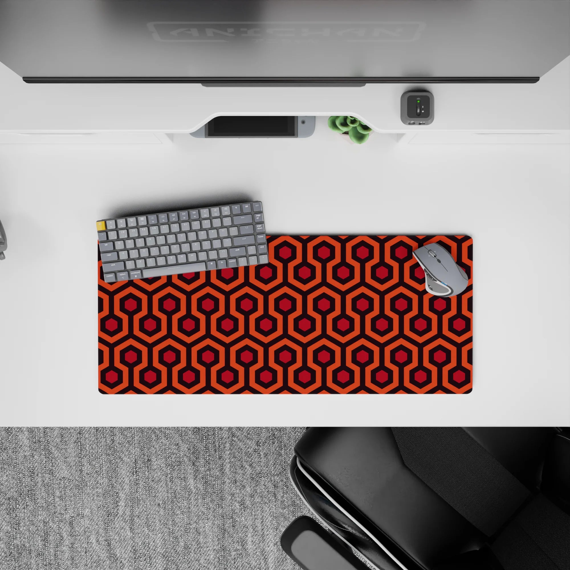 Geometry Abstract Deskmat | Mousepad | Deskpad - Retro Hexa Vibes - AniChan