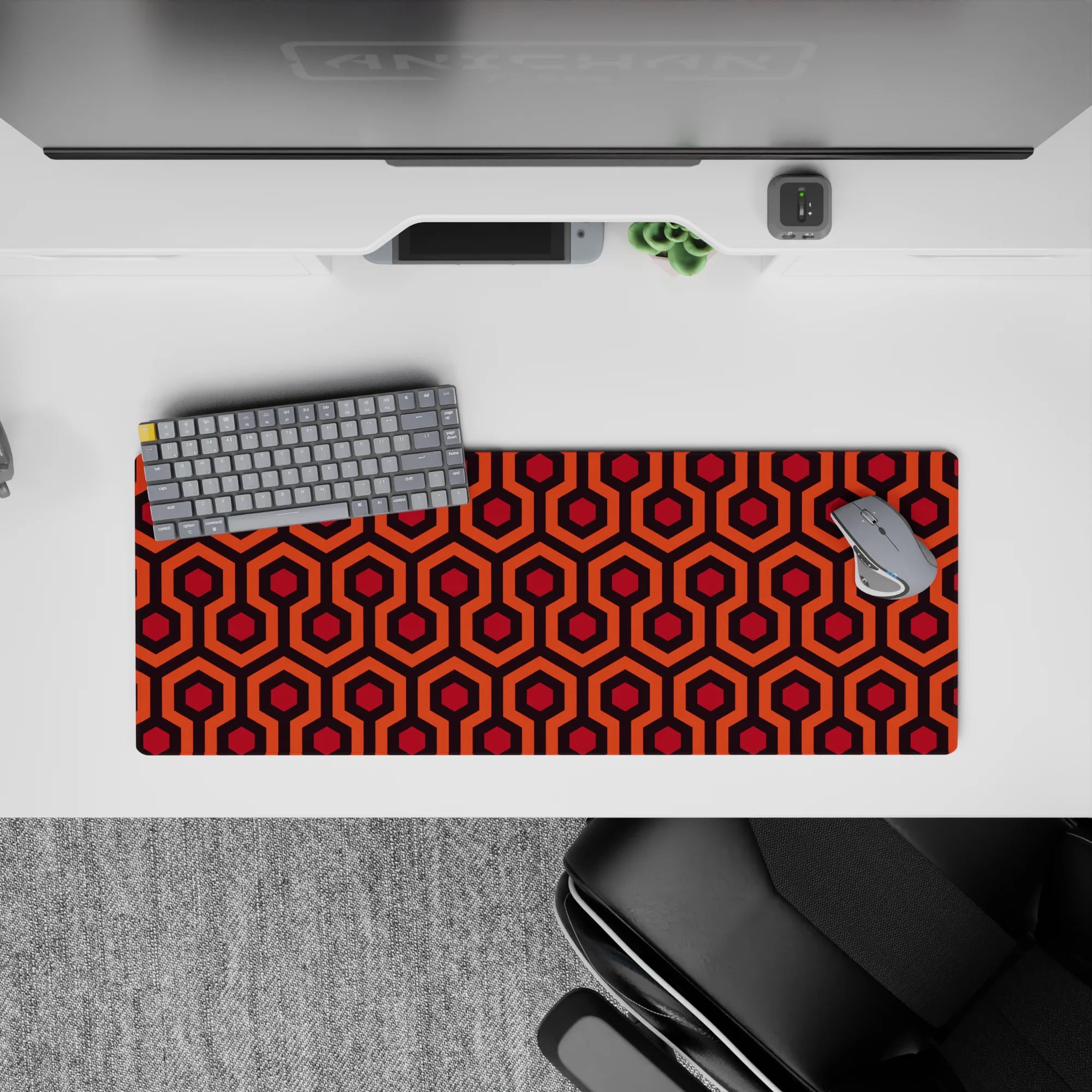 Geometry Abstract Deskmat | Mousepad | Deskpad - Retro Hexa Vibes - AniChan