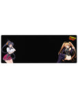 Anime mouse pad 32x12 inches featuring Akeno and Irina from High School DxD, showcasing their distinct styles and vibrant colors.