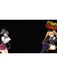 Anime mouse pad 40x20 inches featuring High School DxD's Akeno and Irina, vibrant colors and dynamic poses.