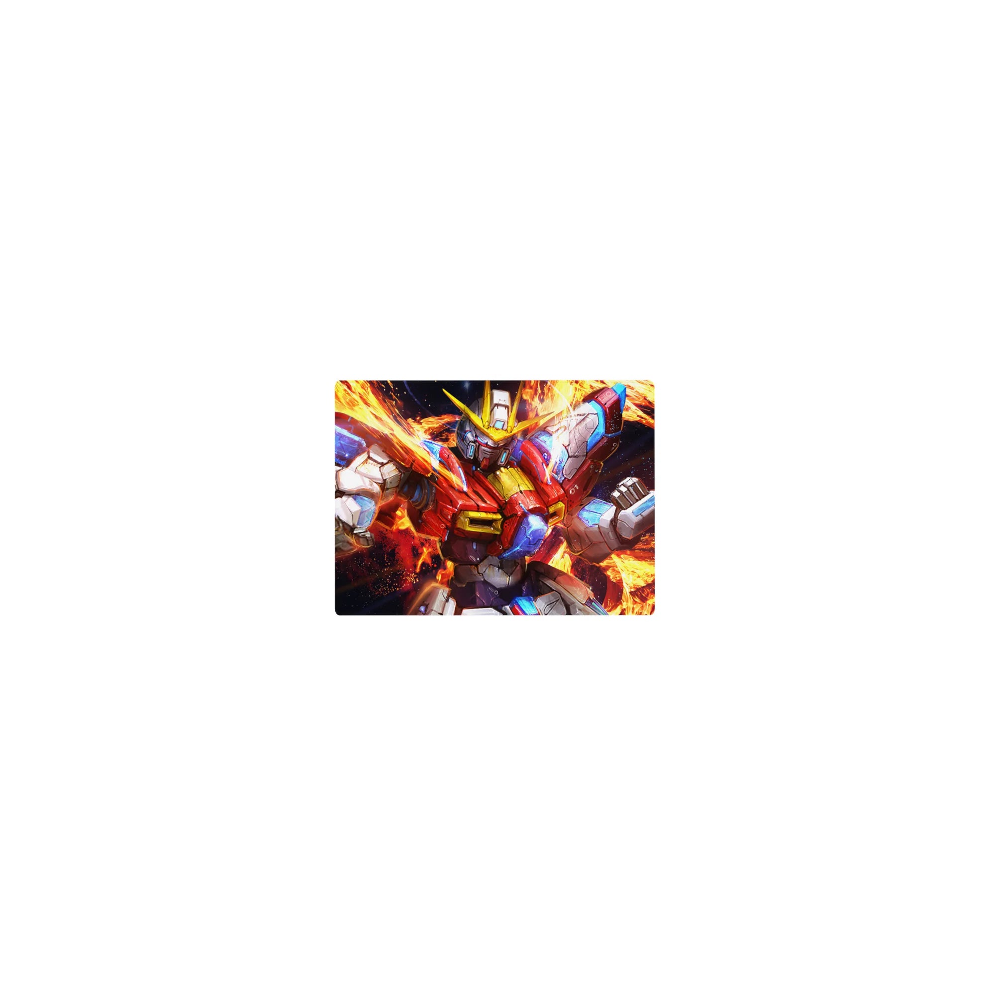 Classic anime mouse pad 14x10 inches with Wing Gundam Zero in dynamic pose, detailed panels and decals.