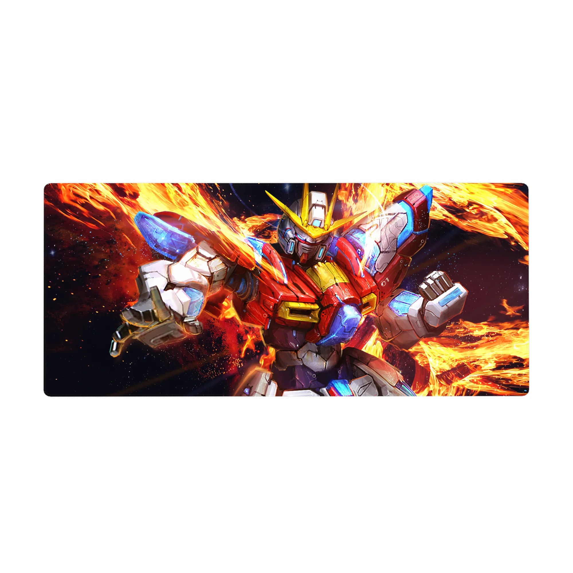 36x16 inches anime desk pad with Wing Gundam Zero mecha artwork, sharp panel lines and decals.