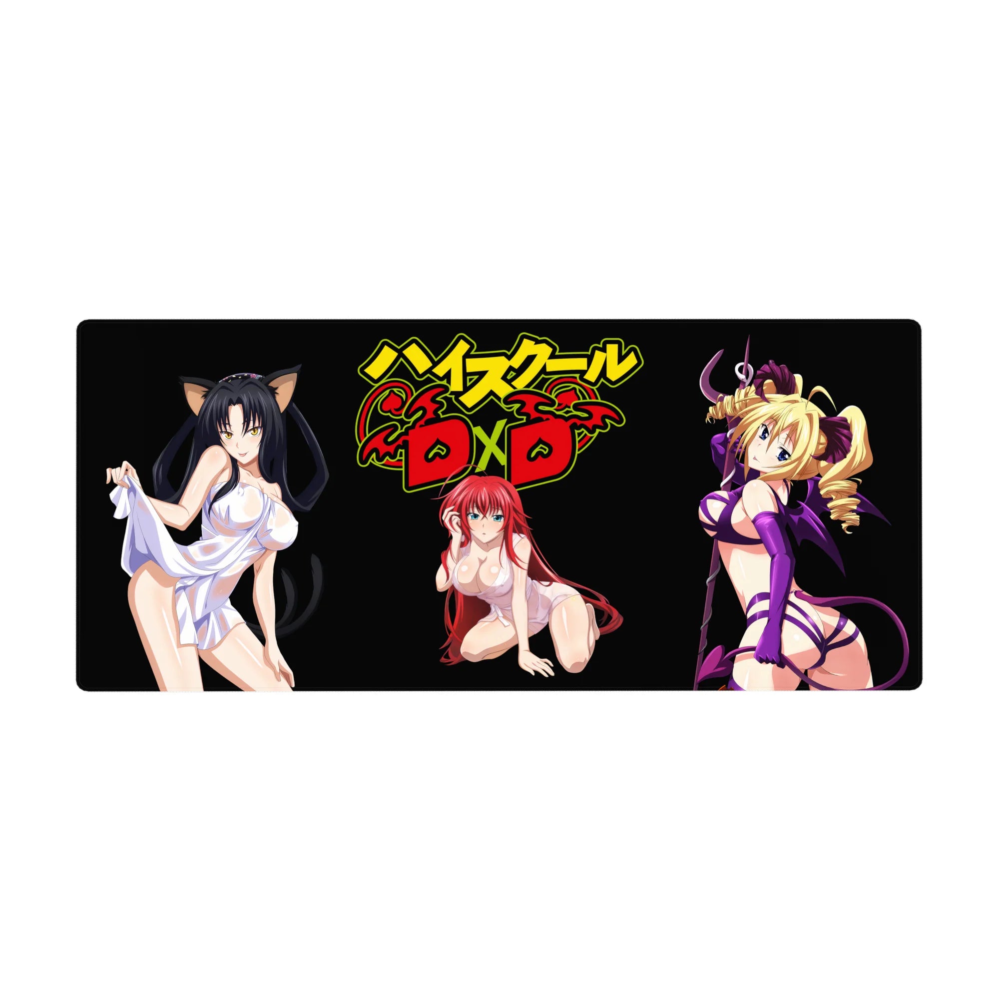 Rias Gremory large anime desk pad 36x16 inches, vibrant colors, perfect for High School DxD fans seeking waifu energy.