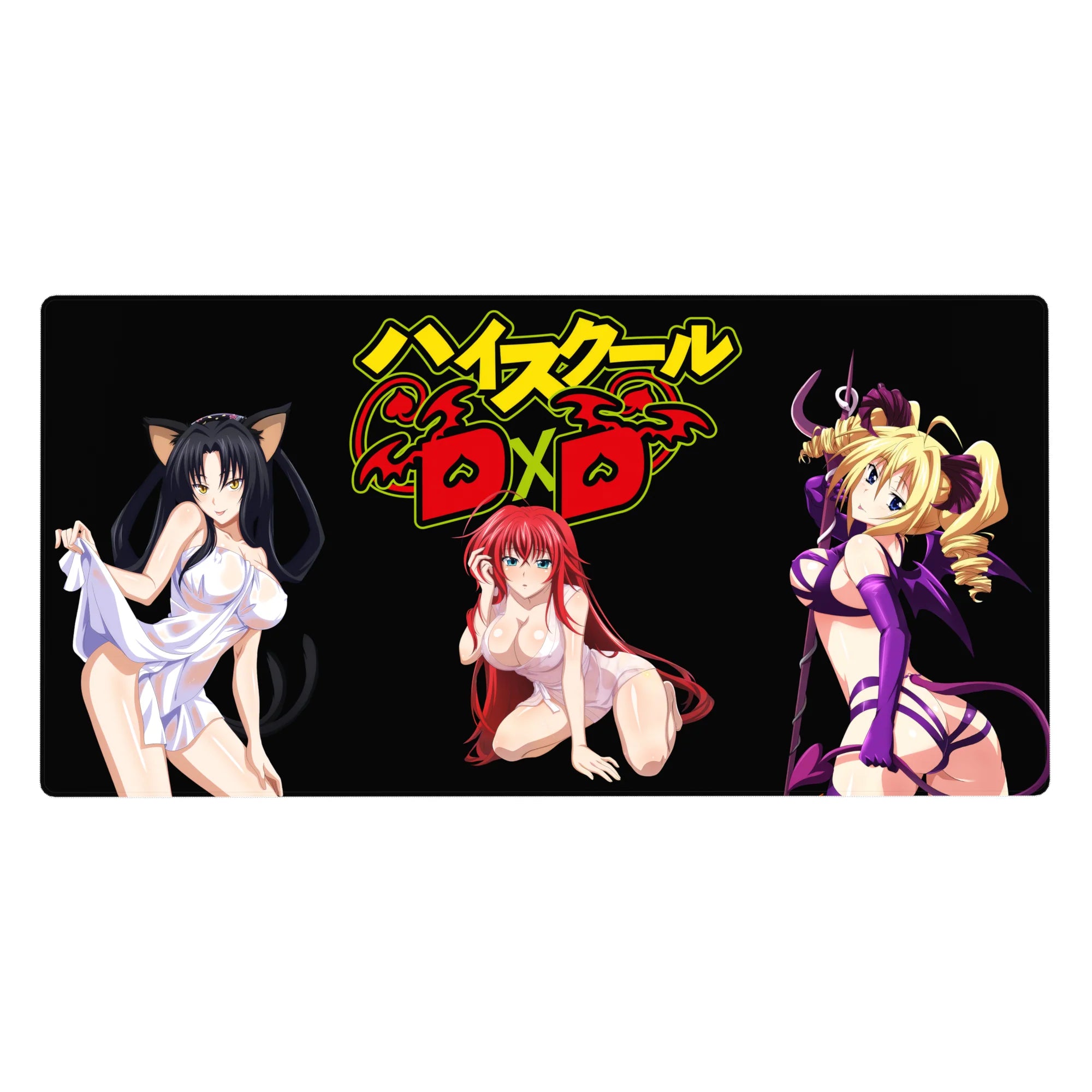 Desk pad featuring Rias Gremory from High School DxD, 40x20 inches, vivid colors, perfect for anime enthusiasts.