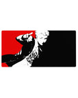 Ryuji Sakamoto Persona 5 anime mouse pad, 32x16 inches. Features bold pop-art design with red, white, and black colors.