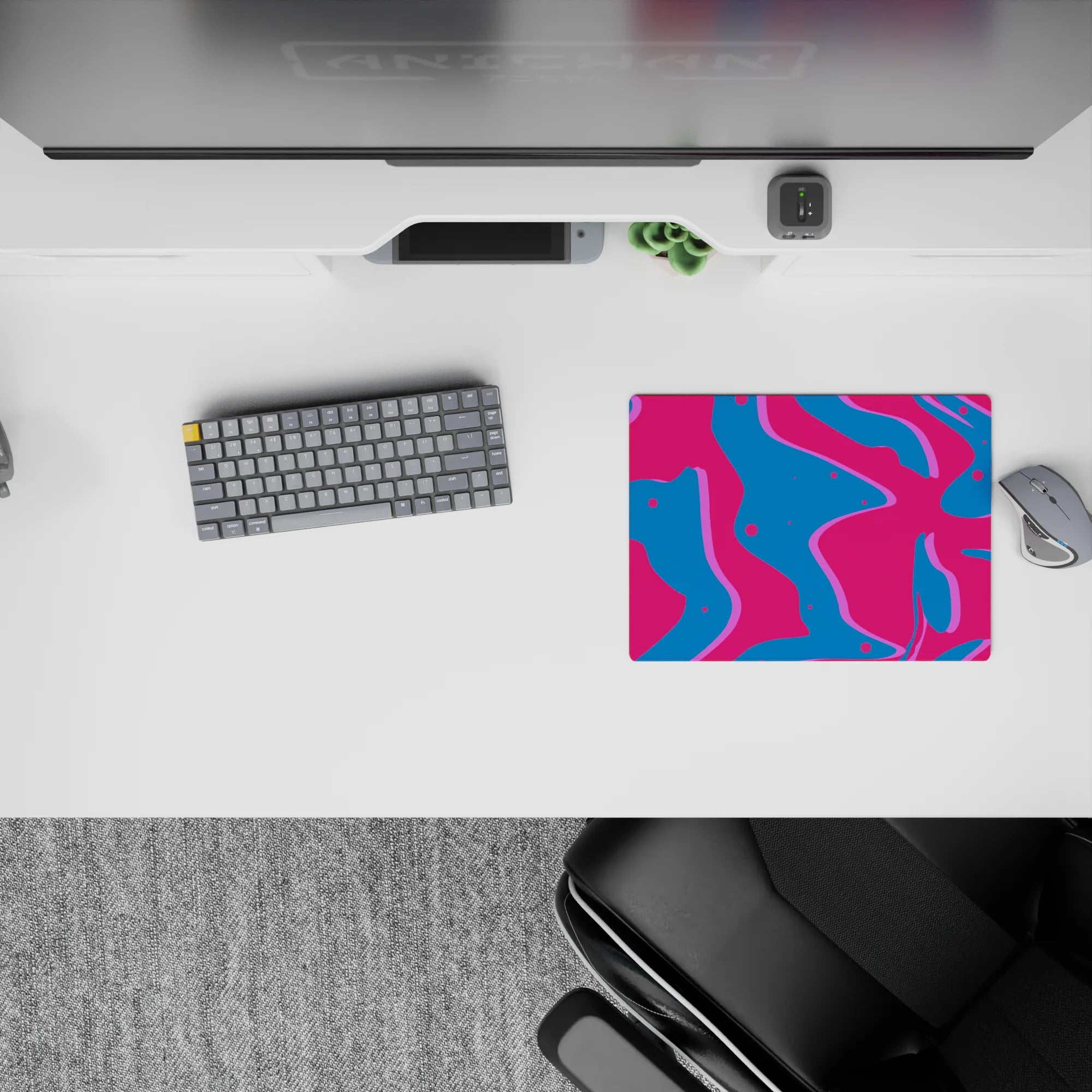 Liquid Abstract Deskmat | Mousepad | Deskpad - Neon Splash