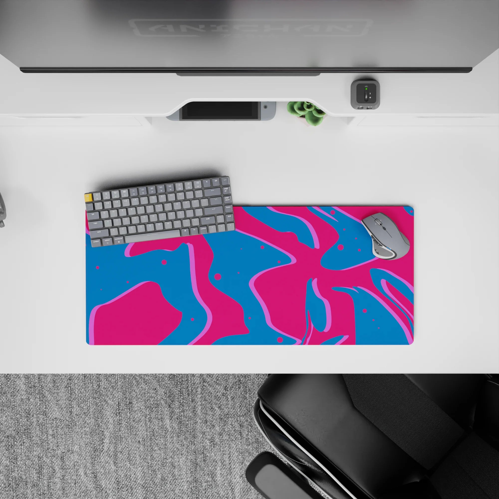 Liquid Abstract Deskmat | Mousepad | Deskpad - Neon Splash