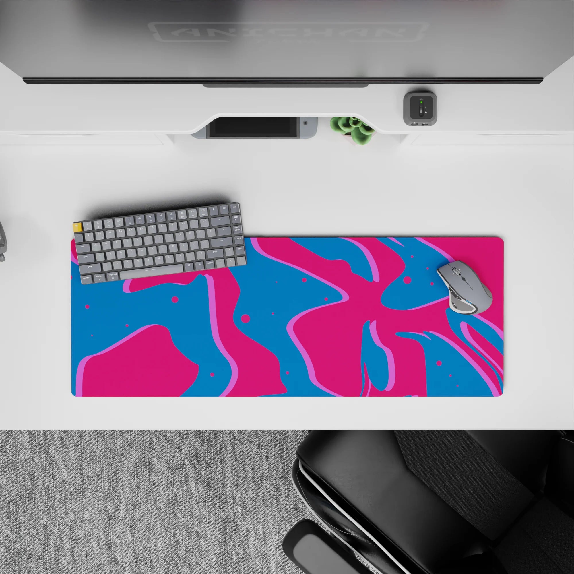 Liquid Abstract Deskmat | Mousepad | Deskpad - Neon Splash