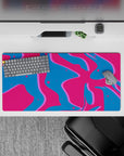 Liquid Abstract Deskmat | Mousepad | Deskpad - Neon Splash