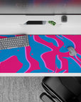 Liquid Abstract Deskmat | Mousepad | Deskpad - Neon Splash