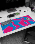 Liquid Abstract Deskmat | Mousepad | Deskpad - Neon Splash