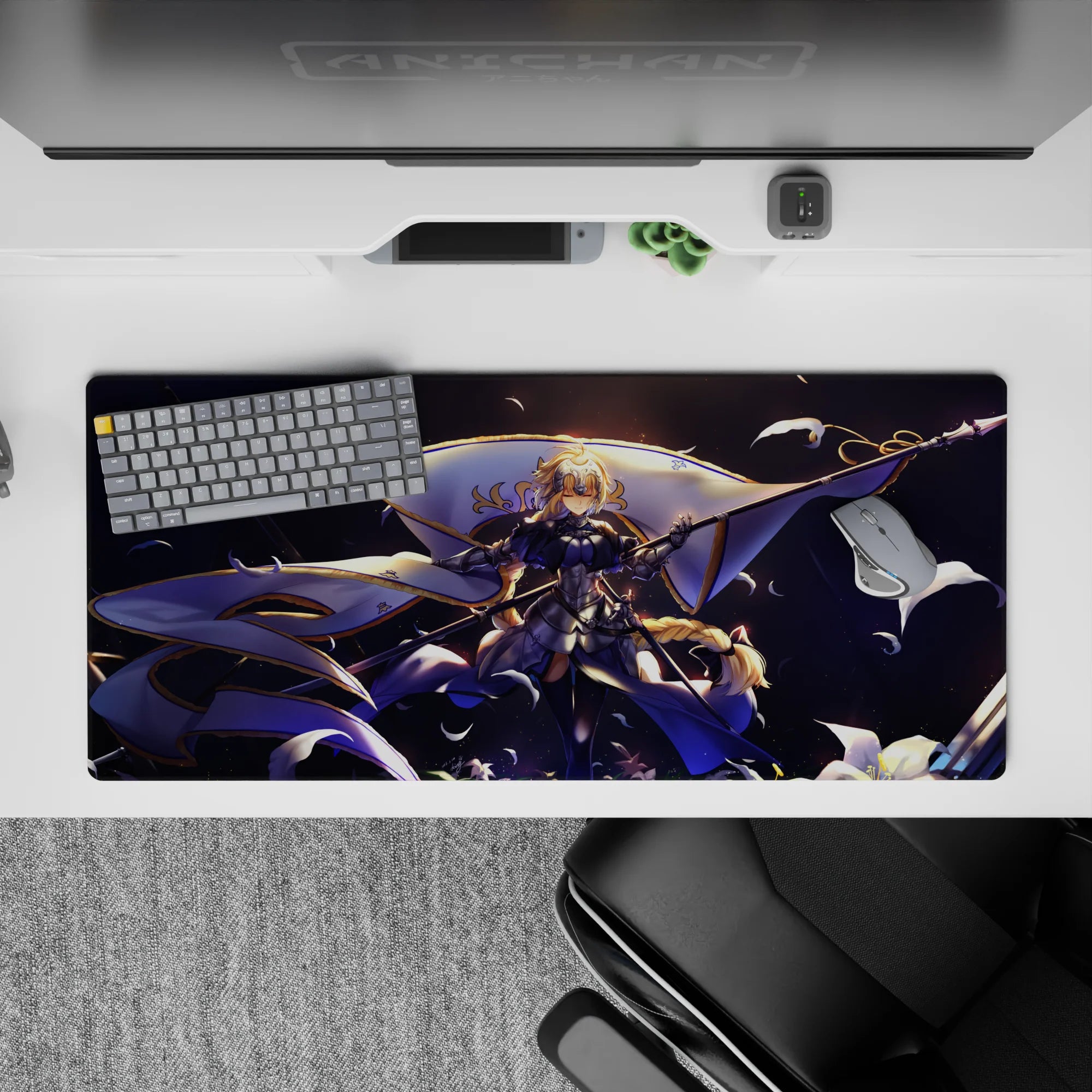 Fate Grand Order Deskmat | Mousepad | Deskpad - Radiant Jeanne d'Arc Banner - AniChan