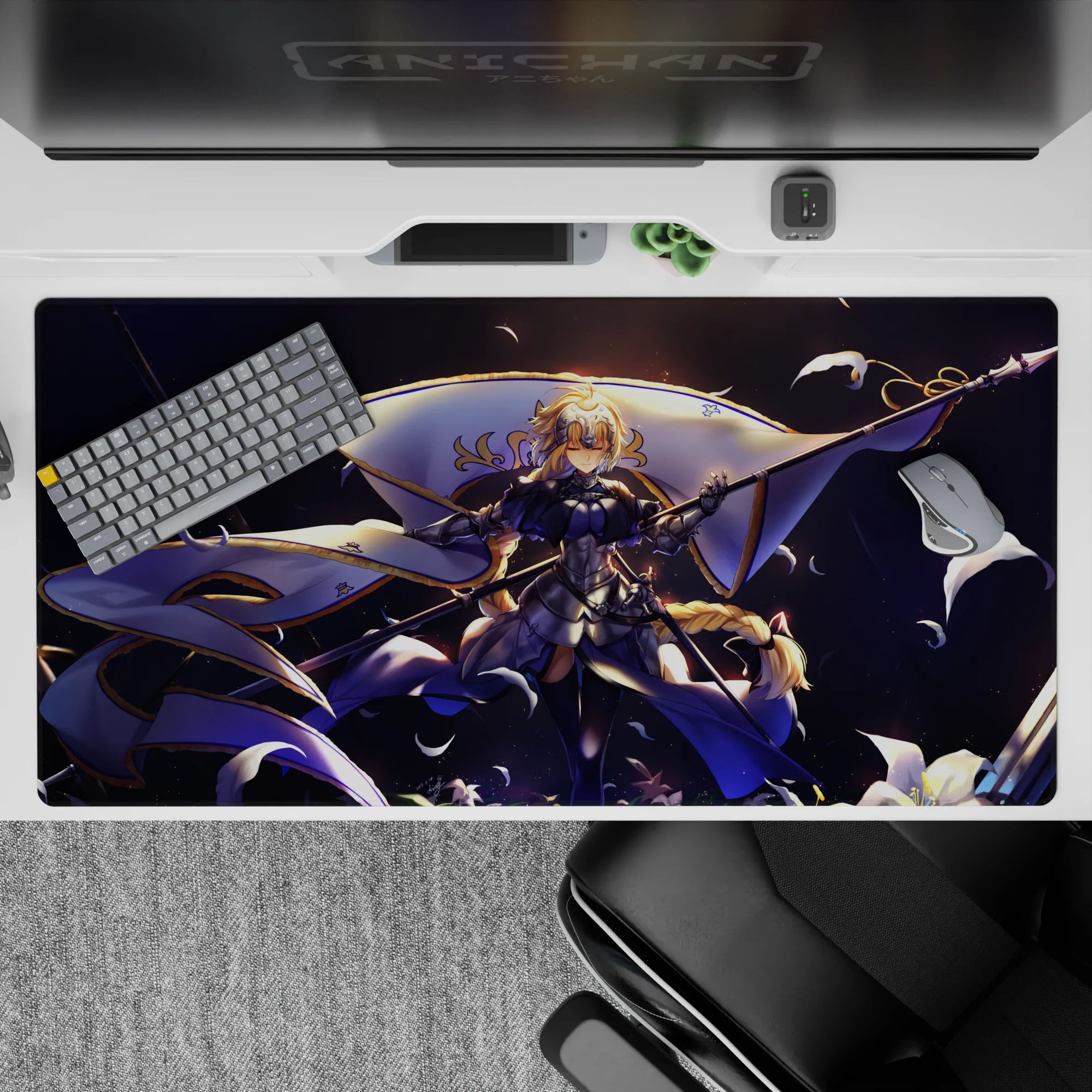 Fate Grand Order Deskmat | Mousepad | Deskpad - Radiant Jeanne d'Arc Banner - AniChan