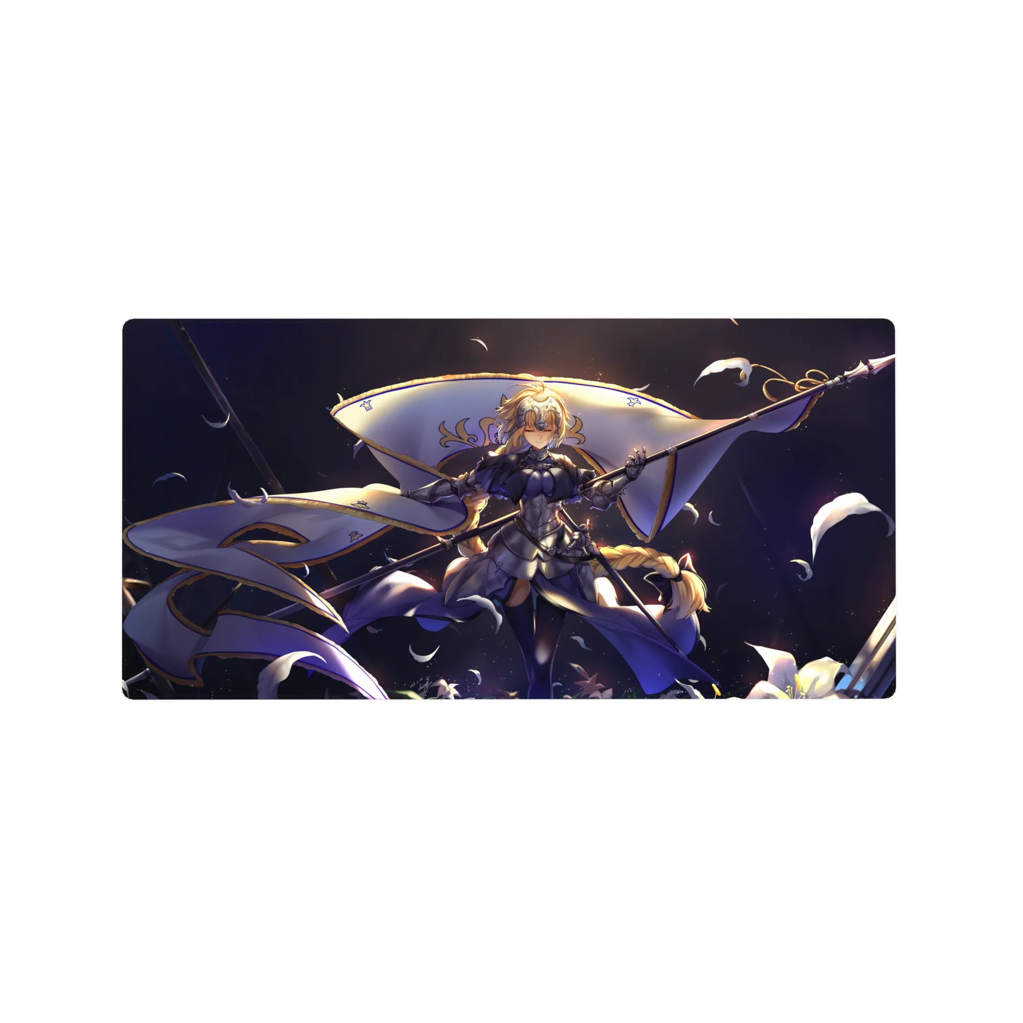 Fate Grand Order Deskmat | Mousepad | Deskpad - Radiant Jeanne d&#39;Arc Banner - AniChan