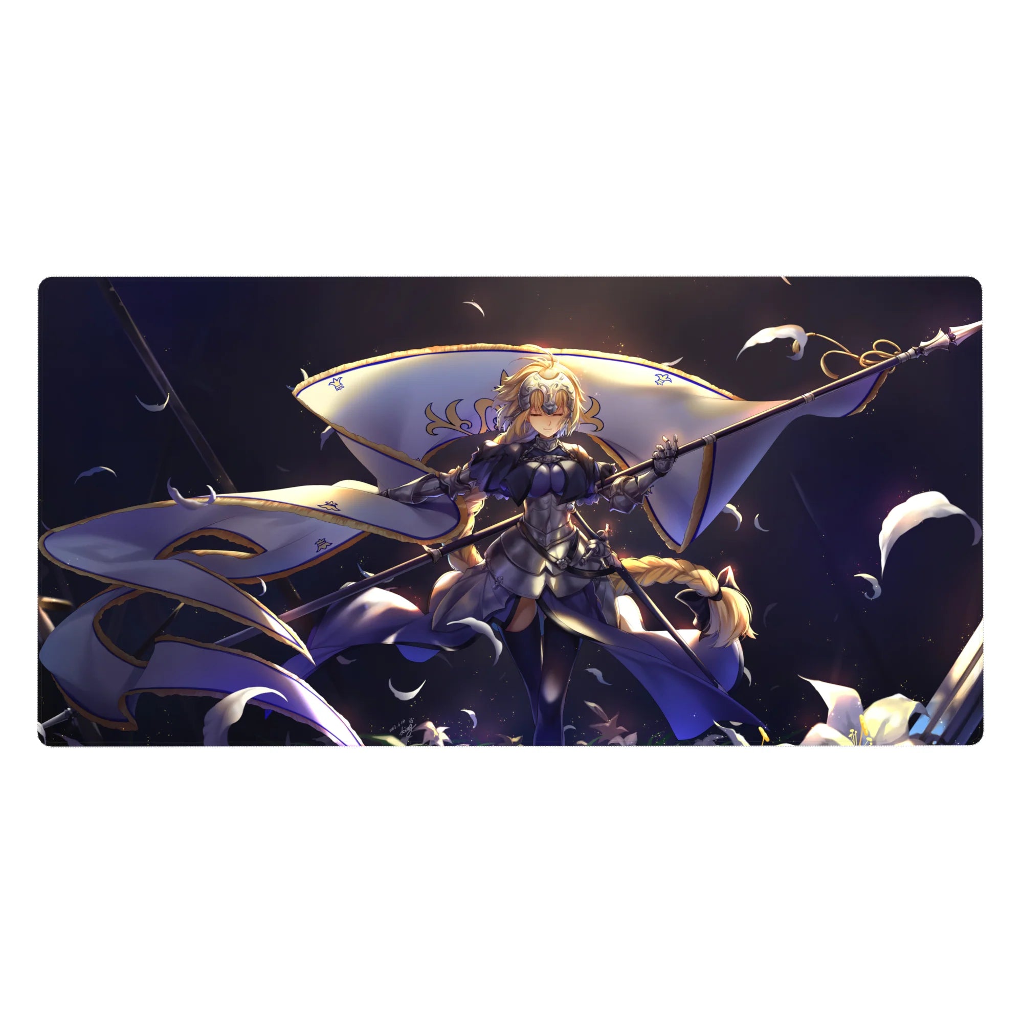 Fate Grand Order Deskmat | Mousepad | Deskpad - Radiant Jeanne d'Arc Banner - AniChan