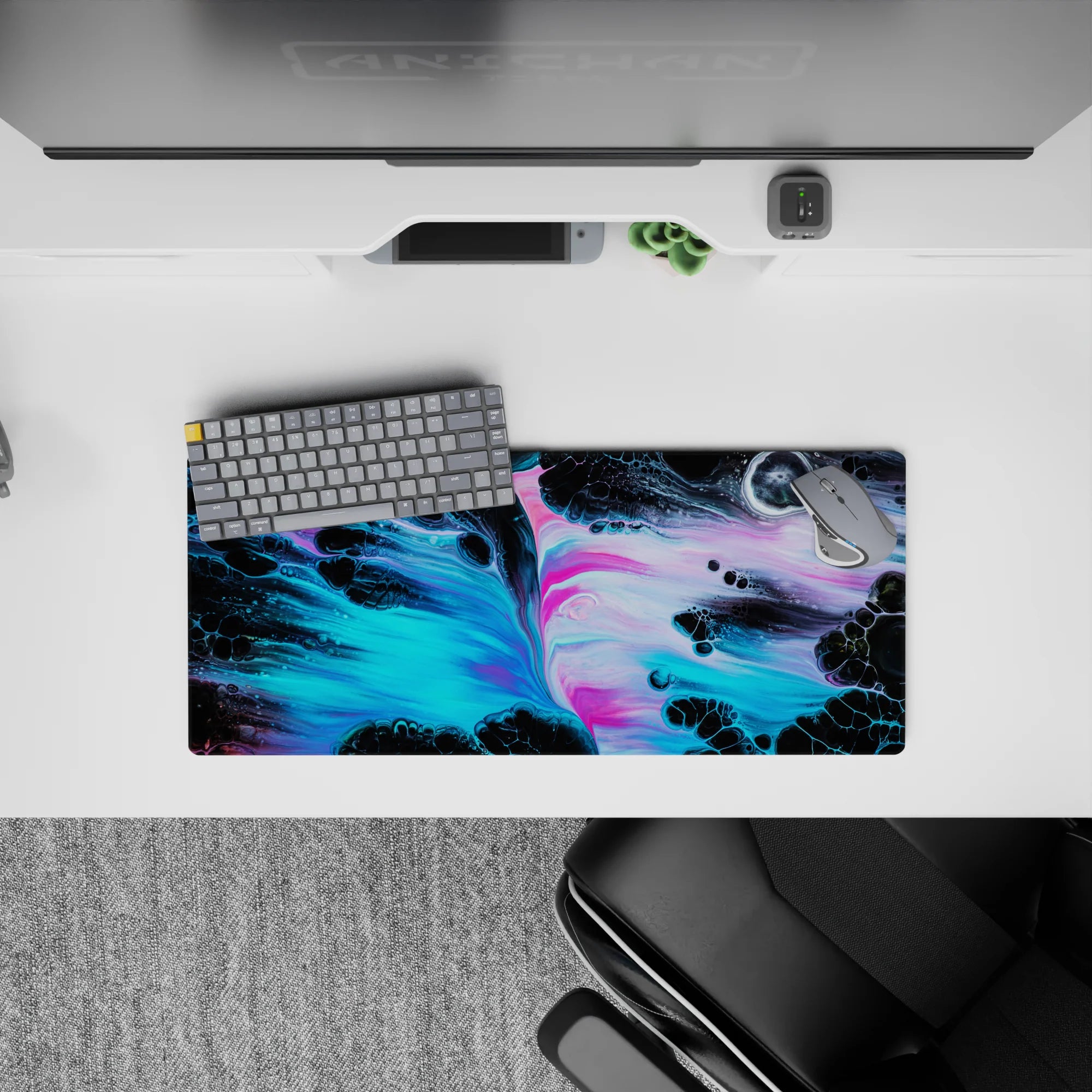 Abstract Deskmat | Mousepad | Deskpad - Neon Nebula - AniChan