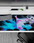 Abstract Deskmat | Mousepad | Deskpad - Neon Nebula - AniChan