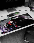 Desk pad featuring Joker and Arsène from Persona 5 Strikers, 40x20 inches, capturing a dynamic Tokyo skyline scene.