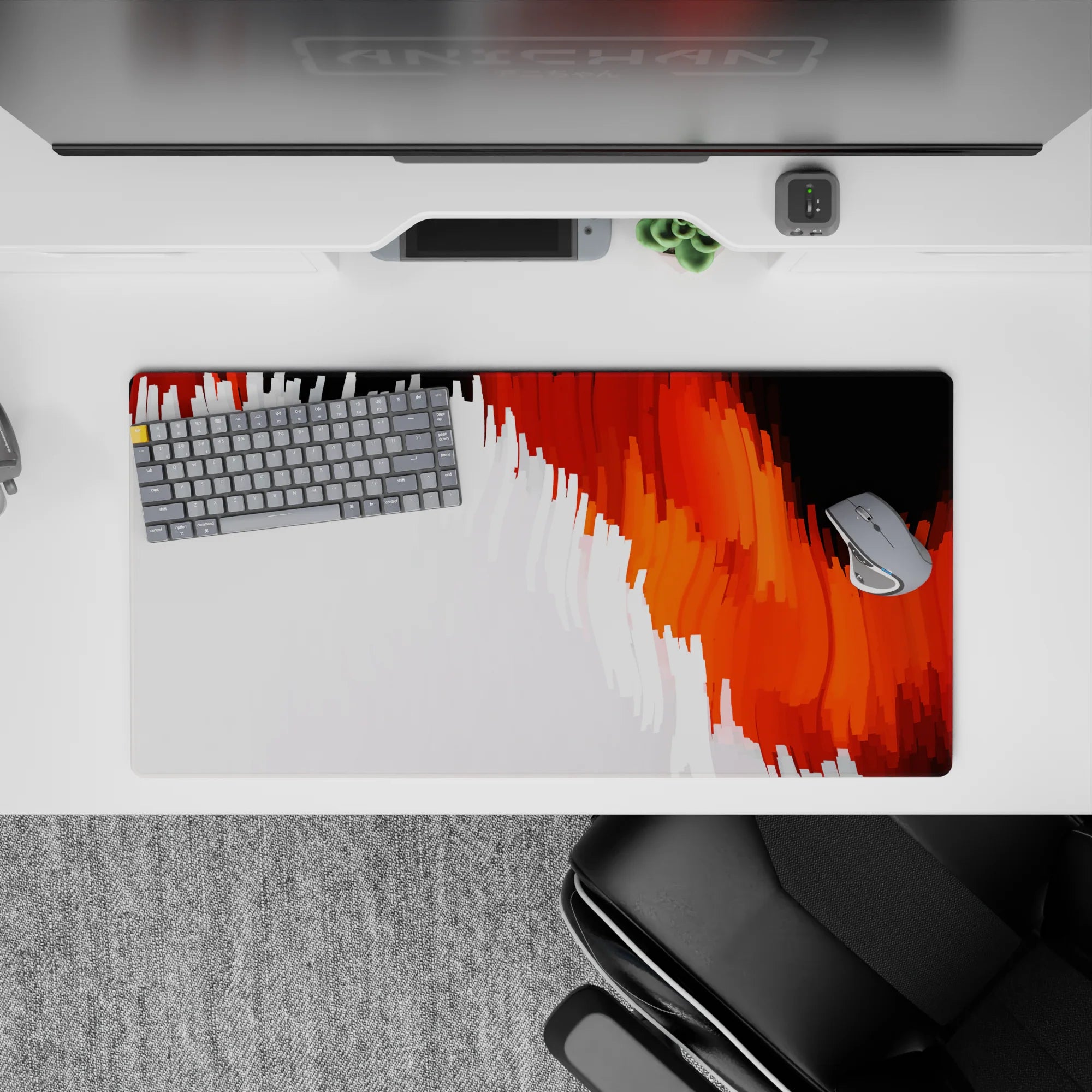 Abstract Deskmat | Mousepad | Deskpad - Blazing Streak - AniChan