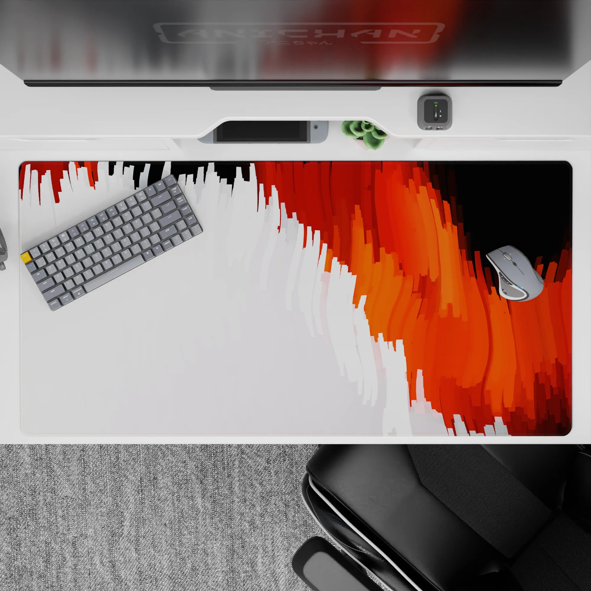 Abstract Deskmat | Mousepad | Deskpad - Blazing Streak - AniChan