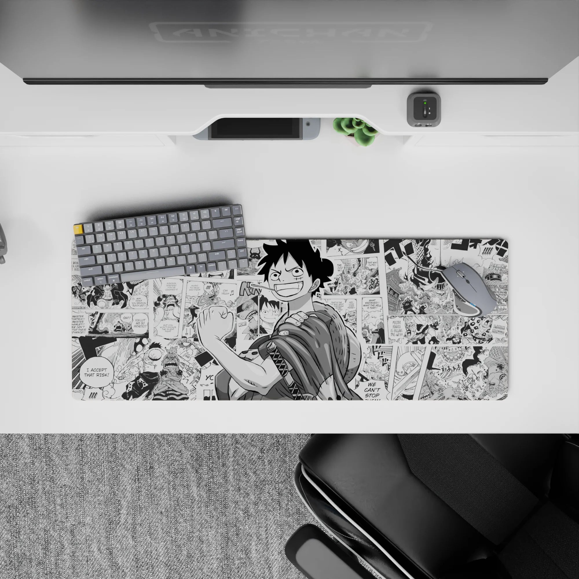 One Piece Deskmat | Mousepad | Deskpad - Luffy: Manga Hero - AniChan