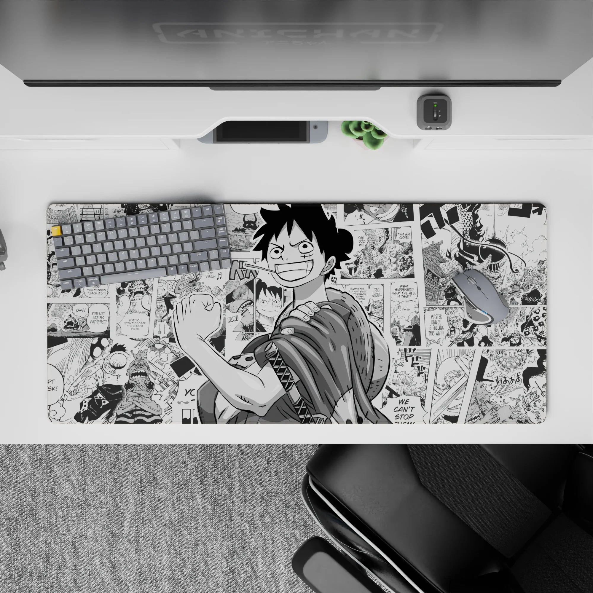 One Piece Deskmat | Mousepad | Deskpad - Luffy: Manga Hero - AniChan