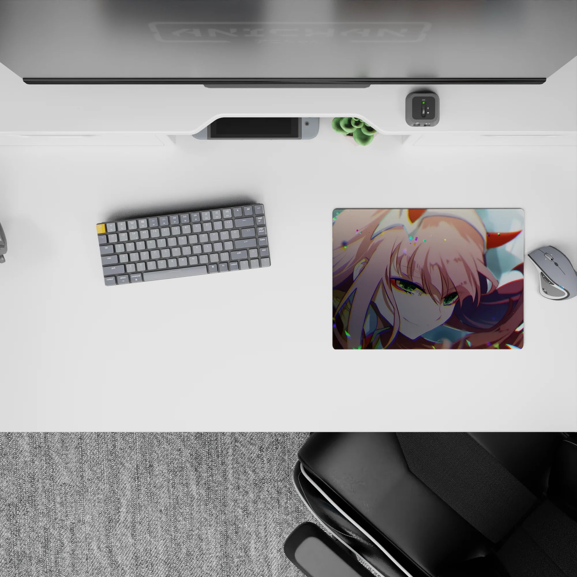 Darling In The Franxx Deskmat | Mousepad | Deskpad - Zero Two Neon Glare - AniChan